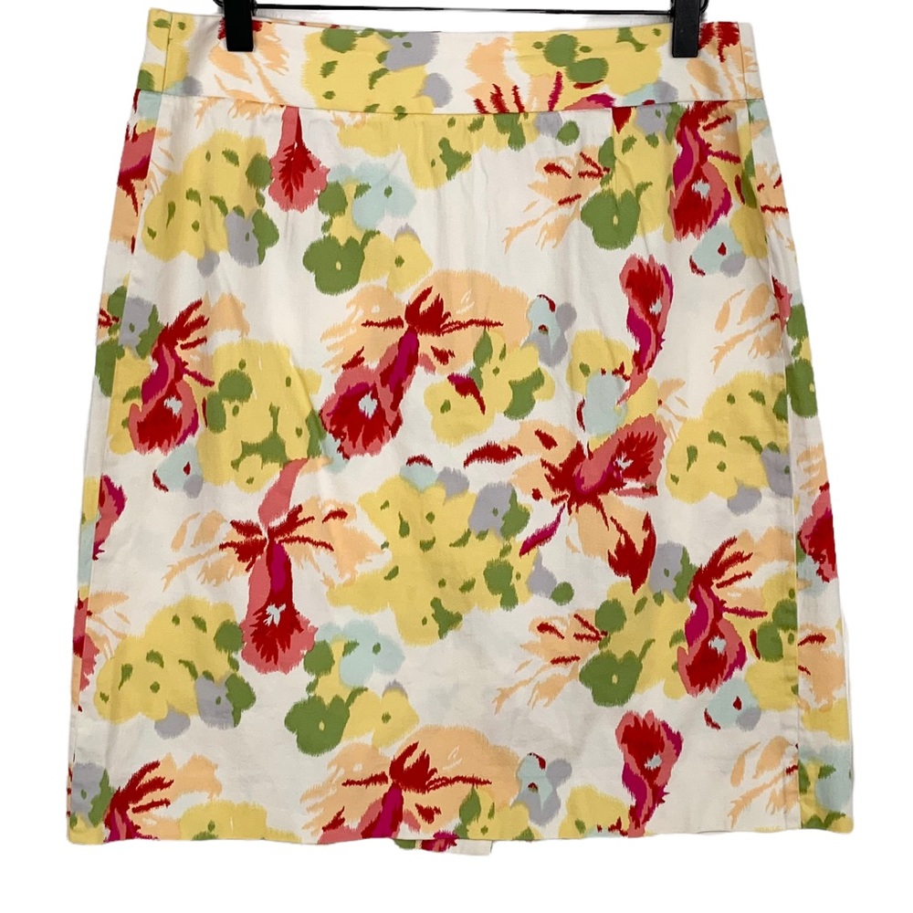 J Crew Stretch Floral Pencil Mini Skirt 8